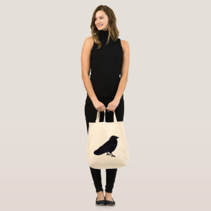 Charming crow tote bag