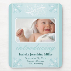 Charming Custom Vintage Mousepad :: Baby Blue