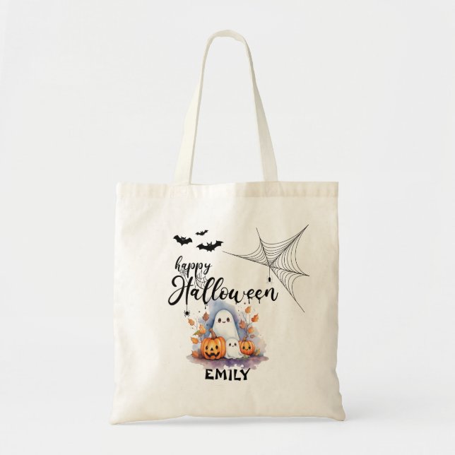 Charming Customizable Halloween  Tote Bag (Front)