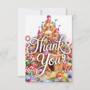 Charming Cute Candyland thank you card