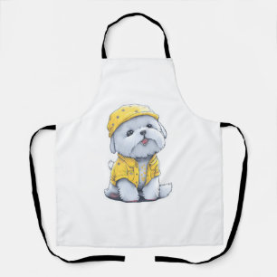 Charming cute dog apron