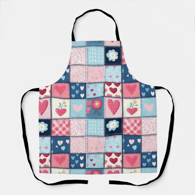 Charming Cute Patchwork Design  Apron (Front)