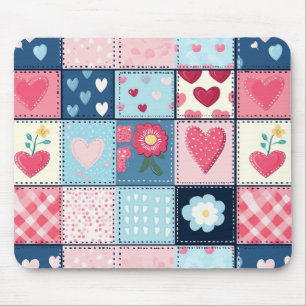 Charming Cute Patchwork Design  Mouse Pad