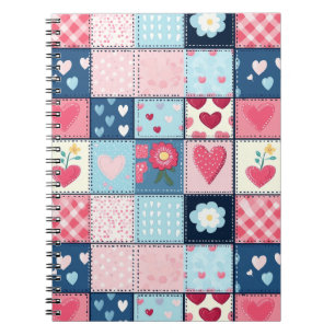 Charming Cute Patchwork Design  Notebook