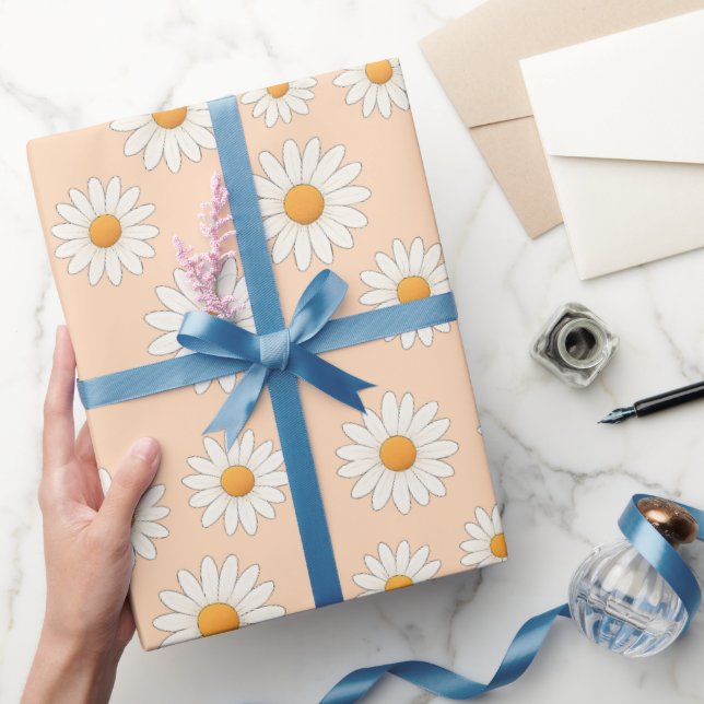 Charming Daisy Pattern – Floral Gift  Wrapping Paper (Gifting)