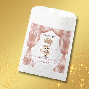 Charming Dancing Kitten Photo First Birthday Girl Favour Bag