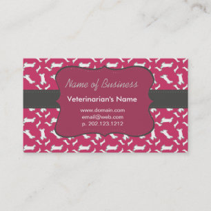 Charming  Dog Bones -  Mauve Great Pets Business Card