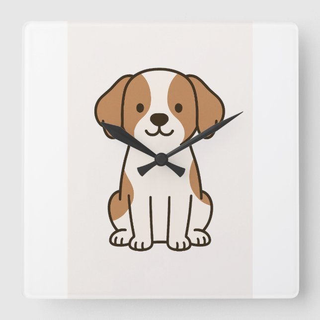  Charming Dog Wall Clock – Whimsical Timepiece for (Front)