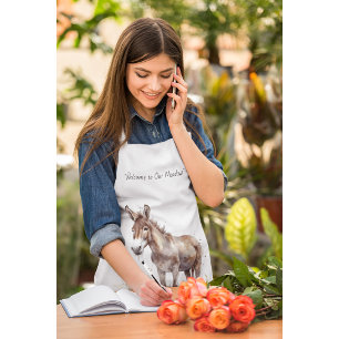 Charming Donkey Serenity, custom Apron