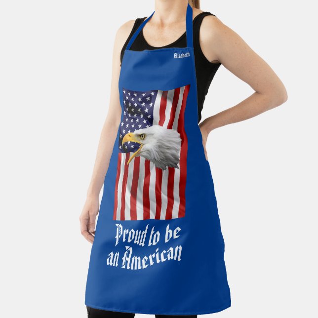 Charming Eagle, The American Flag Patriotic Apron (Insitu)