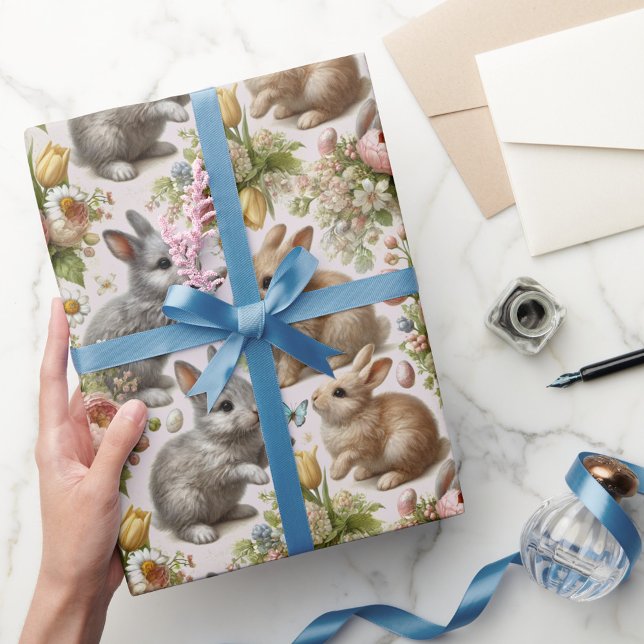 Charming Easter Bunny Wrapping Paper (Creator Uploaded)