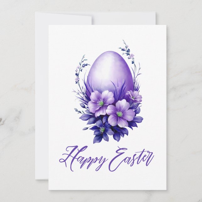 Charming Easter Egg Holiday Card (Front)