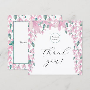 Charming Elegant Wisteria Floral Thank You Card