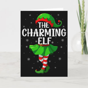 Charming Elf Christmas Girls Women Elf Squad Xmas  Card
