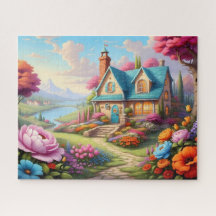 charming fantasy cottage illustration 