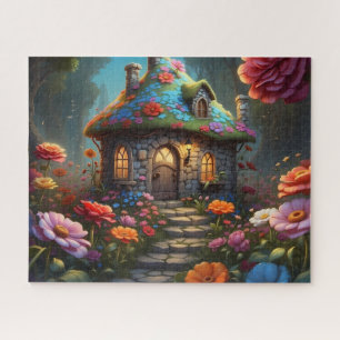 charming fantasy cottage illustration  jigsaw puzzle