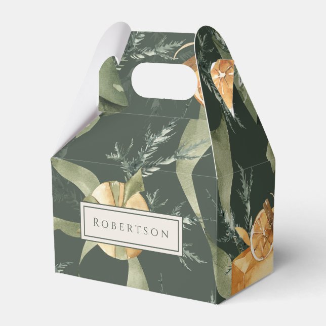 Charming Festive Winter Christmas Custom Favor Box (Front Side)