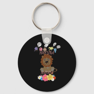 Charming "Flora and Fauna Hakuna Matata" Baby Lion Keychain