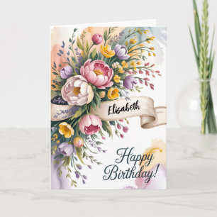 Charming Floral Birthday Card