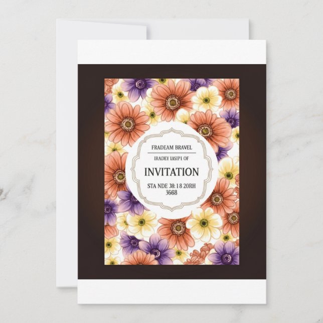 Charming Floral Invitation (Front)