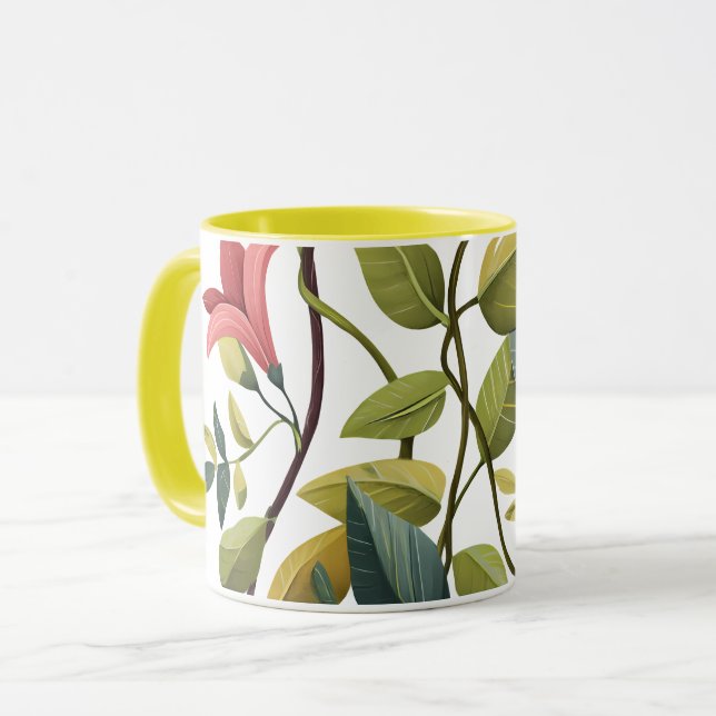 Charming Floral Print Coffee Mug (Front Left)