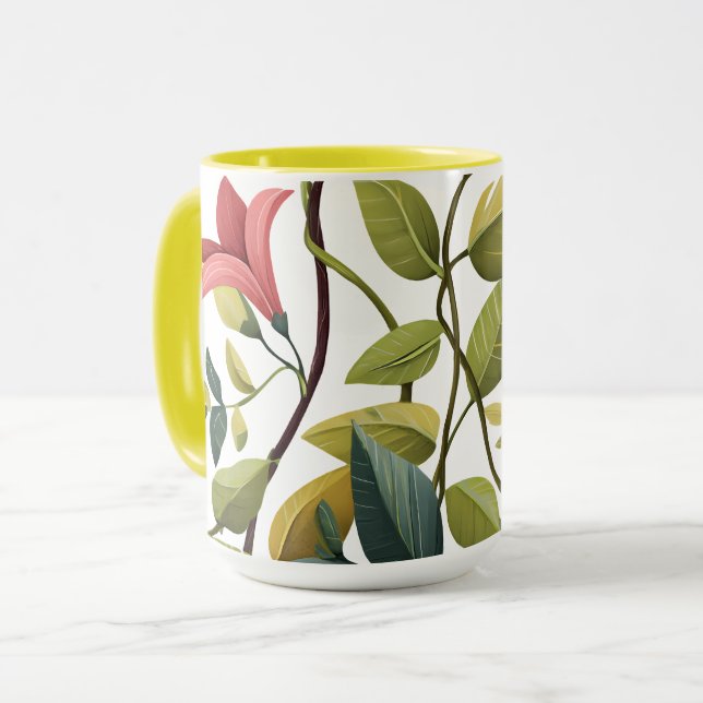 Charming Floral Print Coffee Mug (Devant gauche)