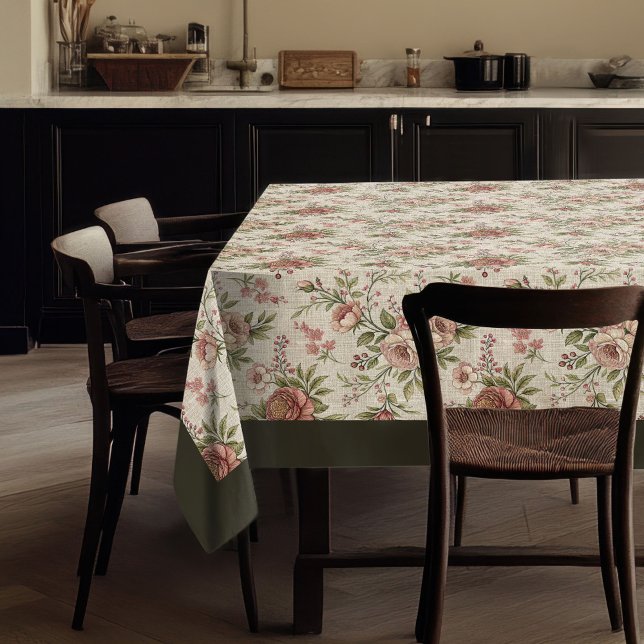Charming Floral Tablecloth for a Cozy Farmhouse (Charming Floral Tablecloth for a Cozy Farmhouse)