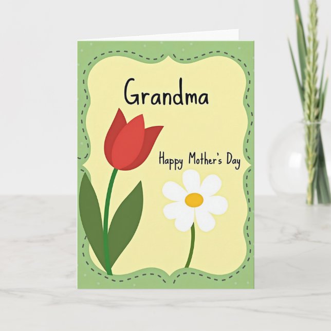 Charming Flowers Mothers Day Card (Front)