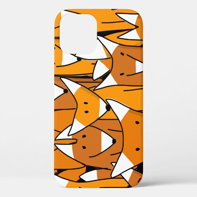 Charming Fox Family: Playful Animal Pattern Case-Mate iPhone Case (Back)