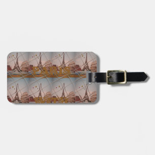  Charming From Paris With Love J'aime Paris Design Luggage Tag