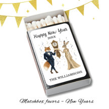 CHARMING FUN PERSONALIZED NEW YEARS MATCHBOXES