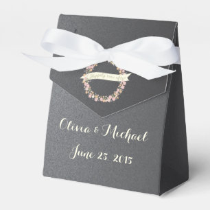 Charming Garden Floral Wreath II Favour Box