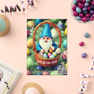 Charming Gnome & Basket Easter Egg Hunt Acrylic Invitations