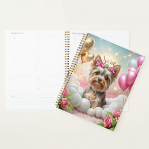 Charming Golden Yorkshire Terrier Planner