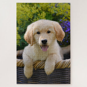 Charming Goldie Dog Puppy Game Jigsaw Puzzle