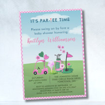 Charming Golf Pink Par-Tee Baby Shower