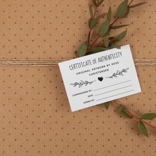 Charming Greenery Certificate of Authenticity (Creator Uploaded)