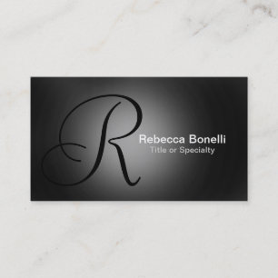 Charming Grey Monogramme Consultant Carte de visit