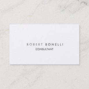 Charming Grey White Consultant Carte de visite
