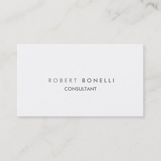 Charming Grey White Consultant Carte de visite (Devant)