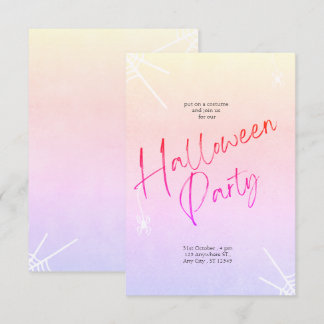 Charming Halloween Handwritten Party Invitation