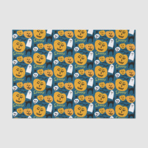 Charming Halloween Pumpkins Spooky Ghost Tissue Paper