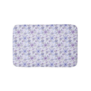 Charming Hand Drawn Flowers Bath Mat