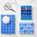 Charming Hanukkah Patterns Stars Sweaters Blue Wrapping Paper Sheet<br><div class="desc">Hope you like this hand made paper variety pack.  Check out my shop for lots more colours and patterns and let me know if you'd like something customized.</div>