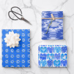 Charming Hanukkah Patterns Stars Sweaters Blue Wrapping Paper Sheet<br><div class="desc">Hope you like this hand made paper variety pack.  Check out my shop for lots more colours and patterns and let me know if you'd like something customized.</div>