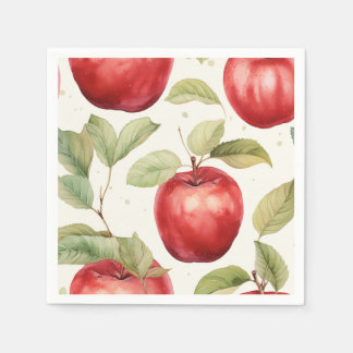 Charming harvest apple plate napkin