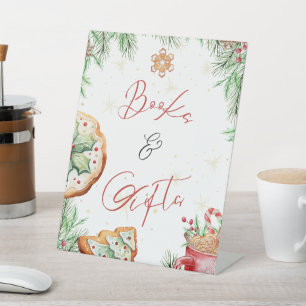 Charming Holiday Books & Gifts Pedestal Sign
