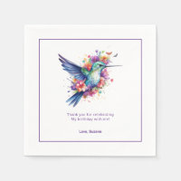 Charming Hummingbird Floral Bouquet Birthday Party