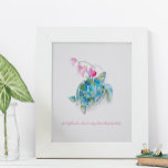 Charming Inspirationa Watercolor Sea Turtle Poster<br><div class="desc">Perfect for kids bedrooms, bathrooms and living areas in your tropical beach home. This large print features a replica of my original hand painted watercolor sea turtle and hearts in shades of turquoise blue, pink and green. The words "I feel light when I don't carry the burdens of others" is...</div>
