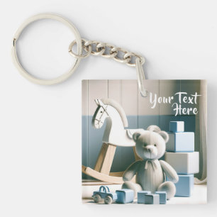 Charming Kids' Room with Toys Keychain
